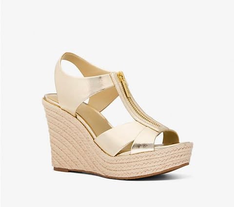 Michael Kors Roslyn Metallic Wedge Sandal