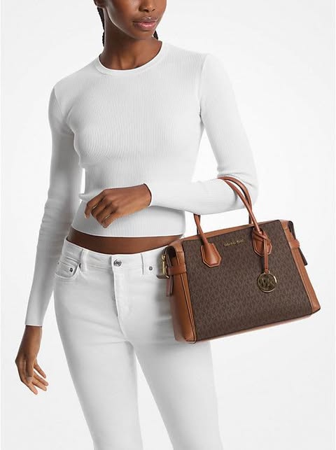 Michael Kors Leather Belted Satchel