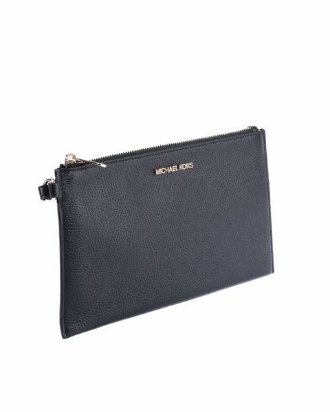 Michael Kors Jet Set Travel Large Pebbled Leather Pouch Bag
