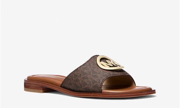 Michael Kors Hannah Signature Logo Slide Sandals