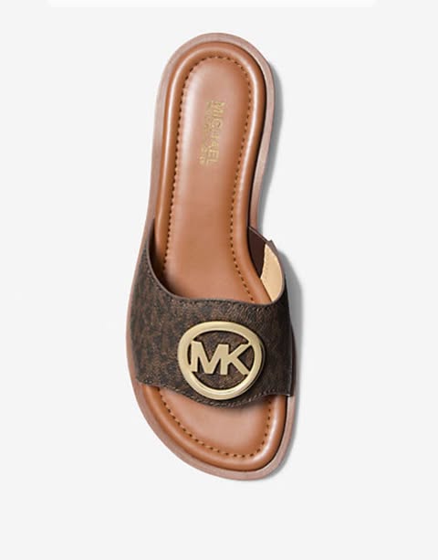 Michael Kors Hannah Signature Logo Slide Sandals