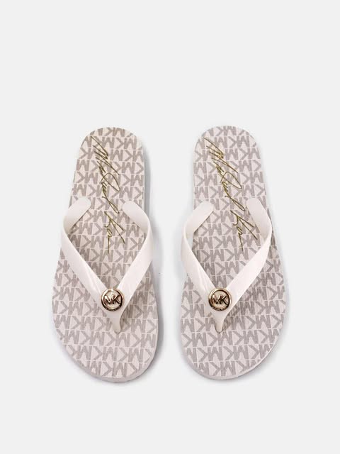 Michael Kors Signature Logo Flip Flops