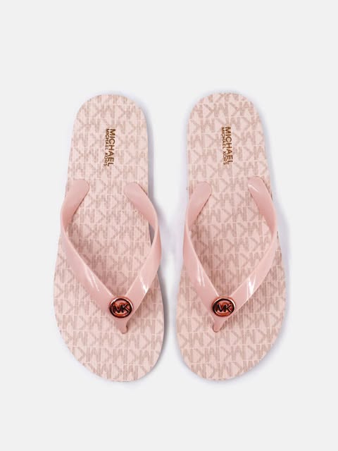 Michael Kors Signature Logo Flip Flops